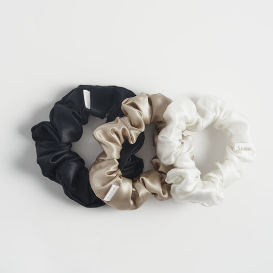 Scrunchies collection Nude  pure soie Eco-luxe Sēda+Co.